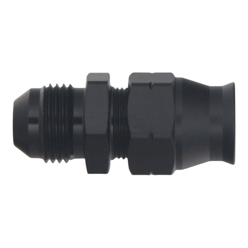 DeatschWerks 8AN Male Flare to 1/2in Hardline Compression Adapter - Anodized Matte Black thumbnail 2