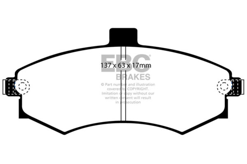 EBC 02-06 Hyundai Elantra 2.0 Ultimax2 Front Brake Pads thumbnail 4
