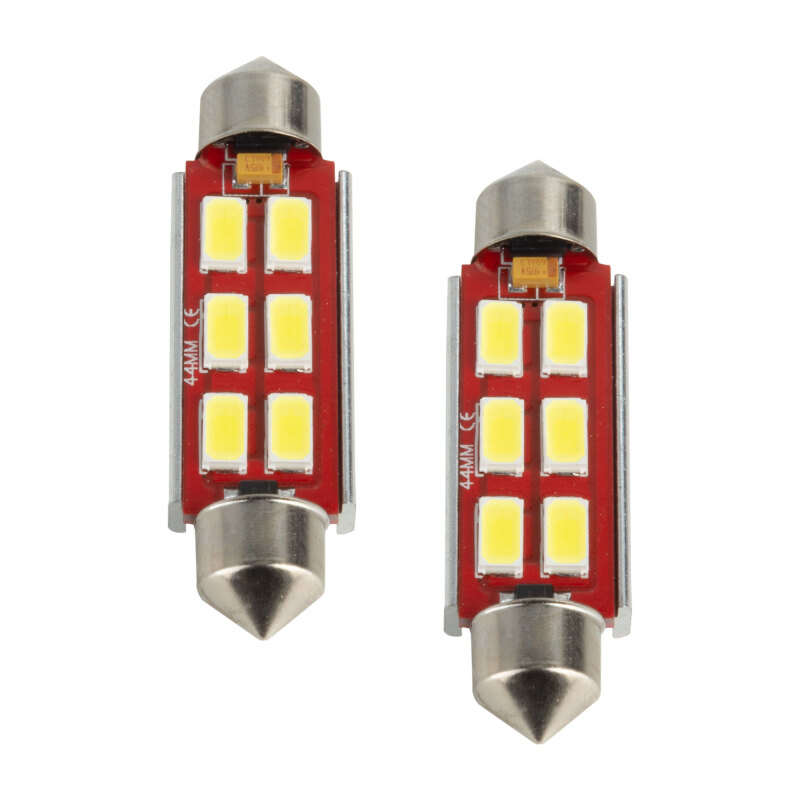 Oracle 44MM 6 LED 3-Chip Festoon Bulbs (Pair) - Cool White