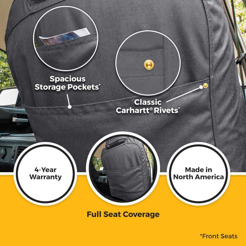 Covercraft 22-25 Toyota Tundra Carhartt Super Dux SeatSaver Second Row Custom Seat Cover - Gravel