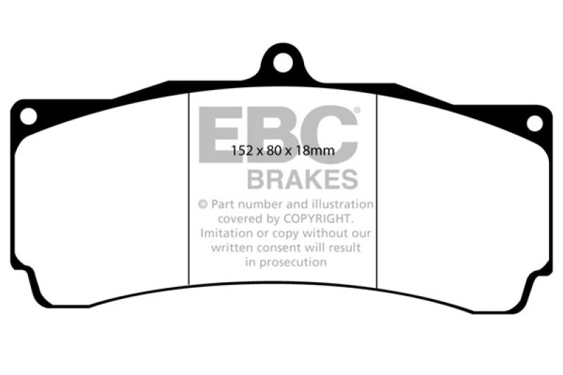EBC Brakes Yellowstuff Performance Brake Pads thumbnail 3