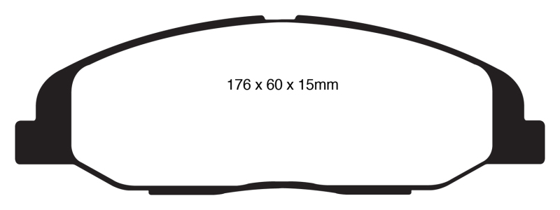 EBC 08-13 Cadillac CTS 3.0 Yellowstuff Front Brake Pads thumbnail 2