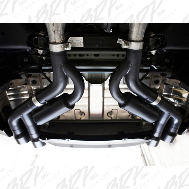 MBRP 16-19 Chevy Camaro V8 6.2L 6spd 3in Black Race Dual Axle Back w/ 4.5in Quad Dual Wall Tips thumbnail 6