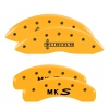 MGP 4 Caliper Covers Engraved Front Lincoln Engraved Rear MKS Yellow finish black ch thumbnail 8