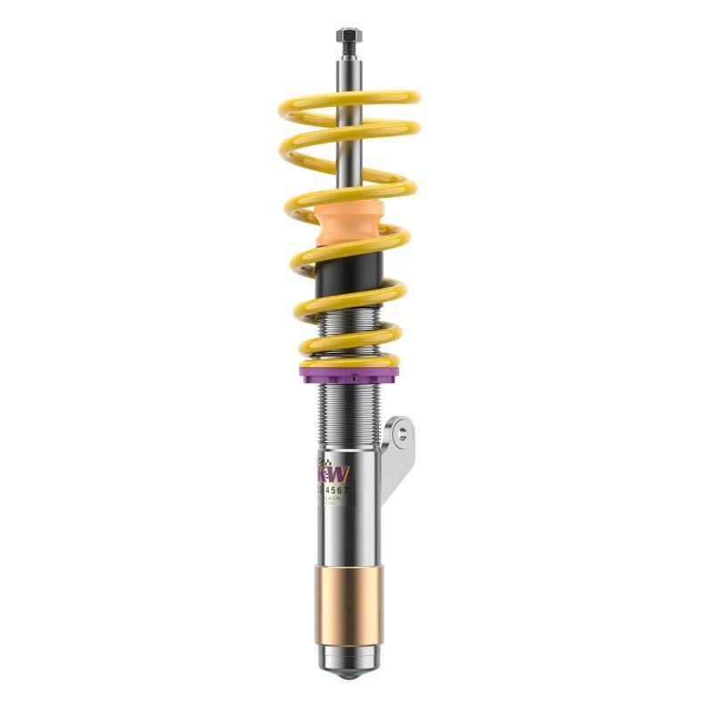 KW Variant 1 Coilover Kits 1022000J Kits, 1, 1.6 - 2.6 in. Lowered Front, 1.6 - 2.6 in. Lowered Rear, Natural/Purple Shocks, Yellow Springs, BMW, Kit thumbnail 7