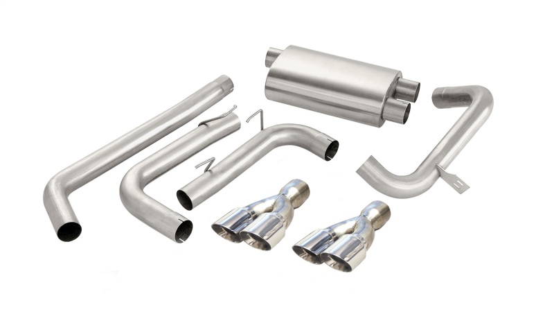 Corsa 1998-2002 Chevrolet Camaro Convertible Z28 5.7L V8 LS1 Polished Sport Cat-Back Exhaust thumbnail 2