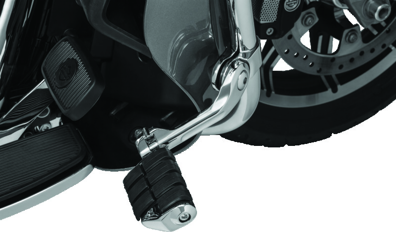 Kuryakyn Adjustable Tour-Tech Long Cruise Mounts 4529 Foot Peg Mounts, Mounts, Adjustable, Steel, Chrome, Dually ISO Pegs, Pair thumbnail 4