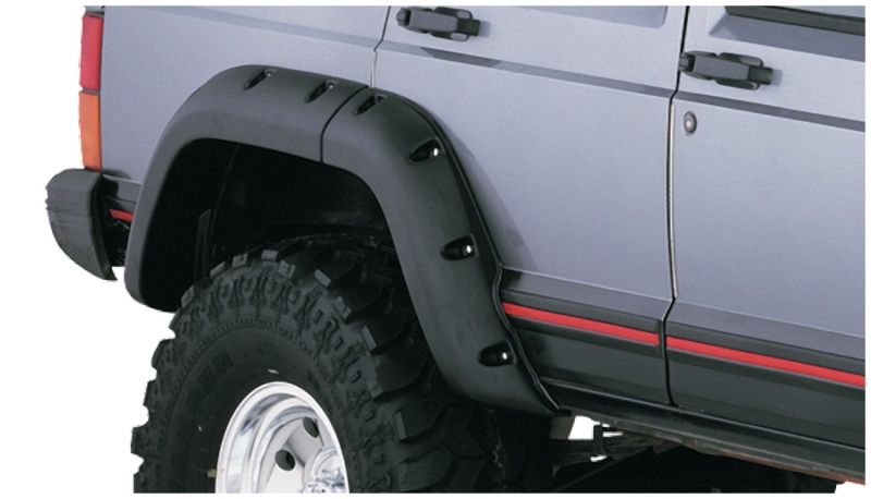 84-01 Jeep Cherokee Cutout Style Flares 4pc Fits 4-Door Sport Utility Only - Black - Image 8