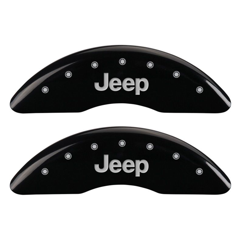 MGP 4 Caliper Covers Engraved Front & Rear JEEP Black finish silver ch thumbnail 7
