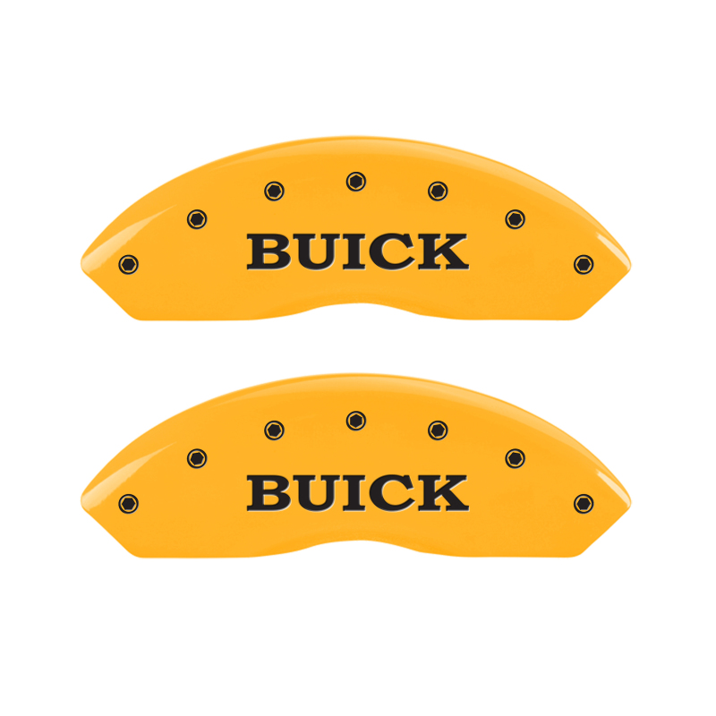 MGP 4 Caliper Covers Engraved Front Buick Rear Yellow Finish Black Char 2018 Buick Envision thumbnail 2