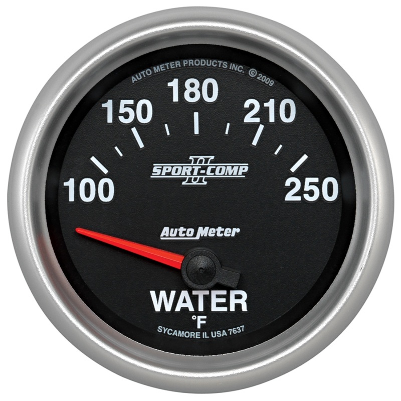 Autometer Sport-Comp II 100-250 Deg F Short Sweep Electronic Water Temperature Gauge thumbnail 3