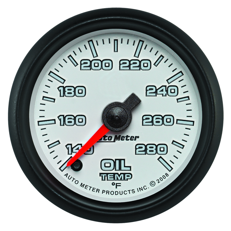 Autometer Pro-Cycle Gauge Oil Temp 2 1/16in 140-280f Digital Stepper Motor White thumbnail 5