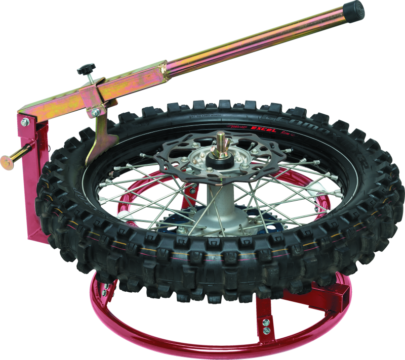 BikeMaster Motorcycle Tire Change Stand with Bead Breaker 152511 Changer, Stand, Steel, Red, Each thumbnail 6