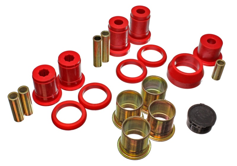 Energy Suspension 75-80 Chevy Monza Red Rear Control Arm Bushing Set w/ Thrust Washer thumbnail 2