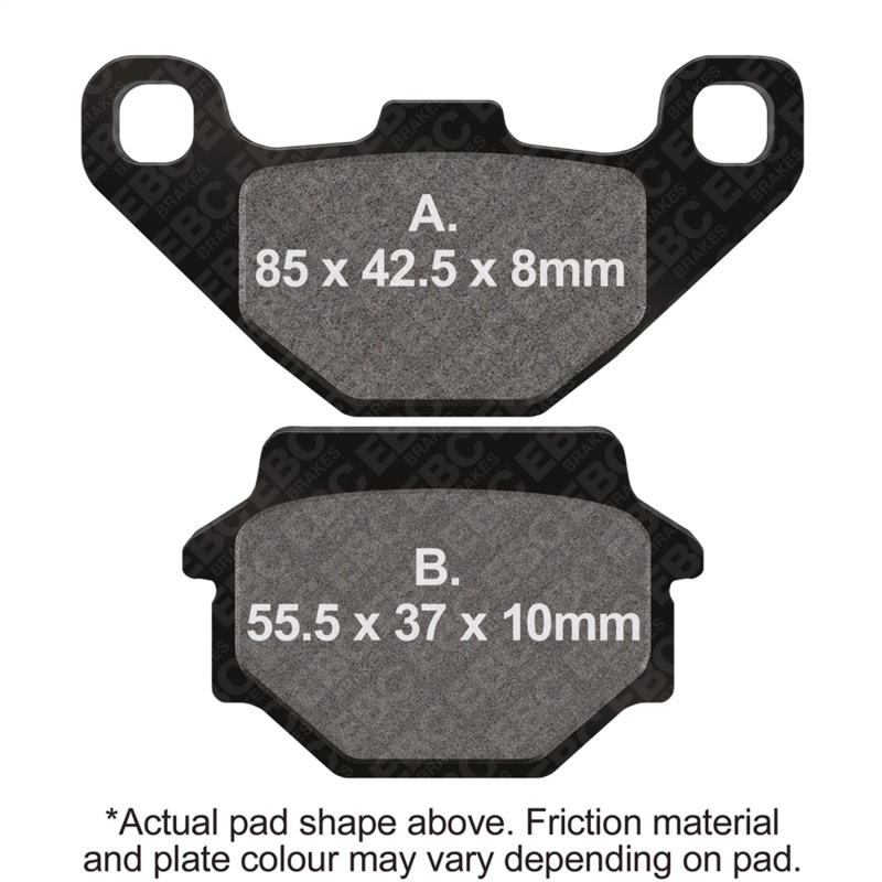 EBC 94-97 Buell M2 Cyclone Disc has Countersunk bolt holes Rear Left FA-SFA-TT-X Brake Pads