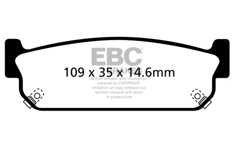 EBC 93-97 Infiniti J30 3.0 Ultimax2 Rear Brake Pads thumbnail 2