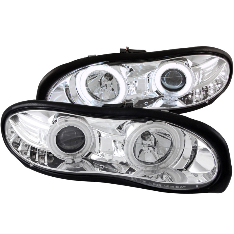 ANZO 1998-2002 Chevrolet Camaro Projector Headlights w/ Halo Chrome thumbnail 4