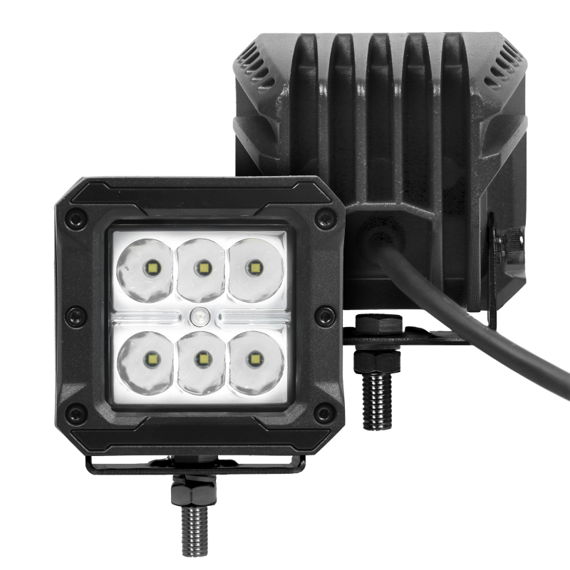 Go Rhino Xplor Bright Series Cube LED Spot Light Kit (Surface/Threaded Stud Mount) 3x3 - Blk (Pair) thumbnail 3