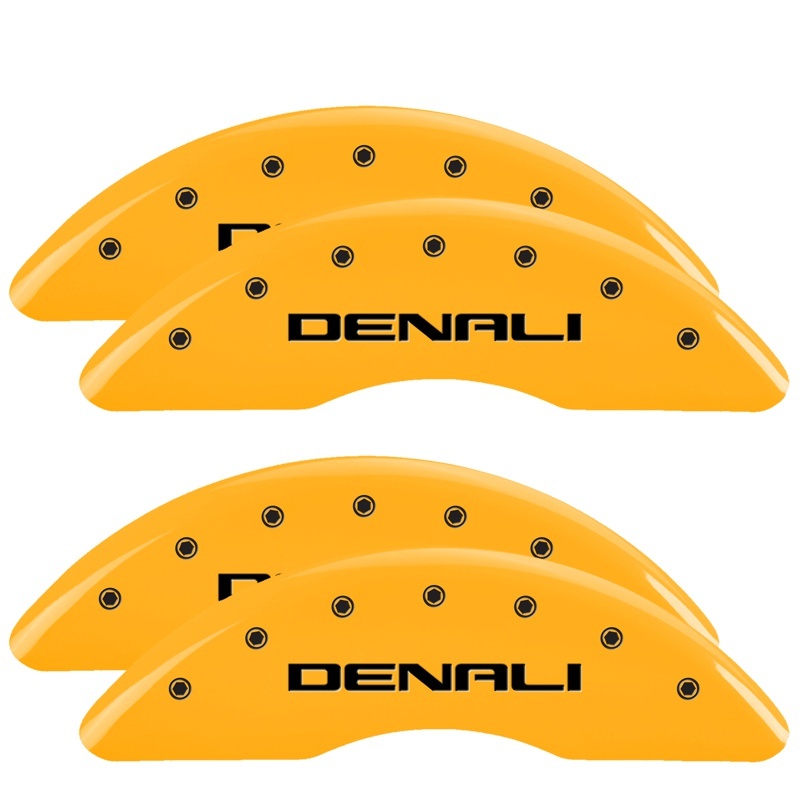 MGP 4 Caliper Covers Engraved Front & Rear MOPAR Yellow finish black ch thumbnail 5
