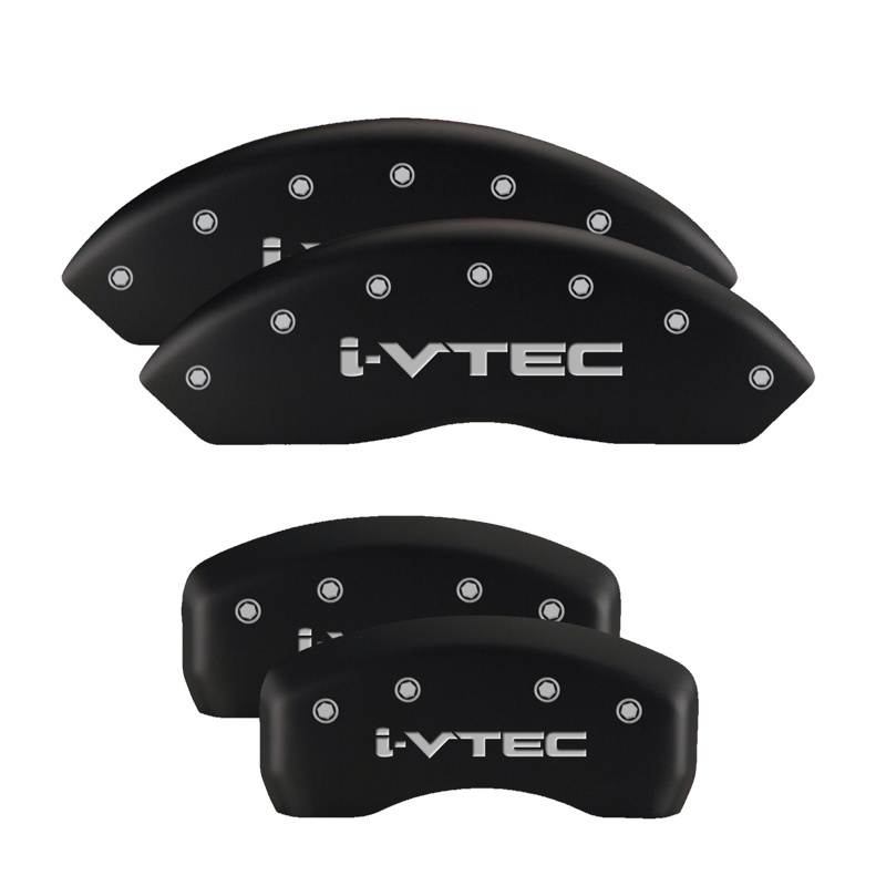 MGP 4 Caliper Covers Engraved Front Honda Engraved Rear H Logo Black finish silver ch thumbnail 6