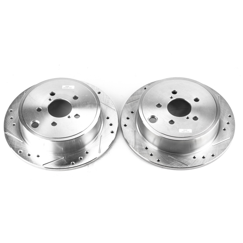 Power Stop 13-16 Subaru BRZ Rear Evolution Drilled & Slotted Rotors - Pair thumbnail 2