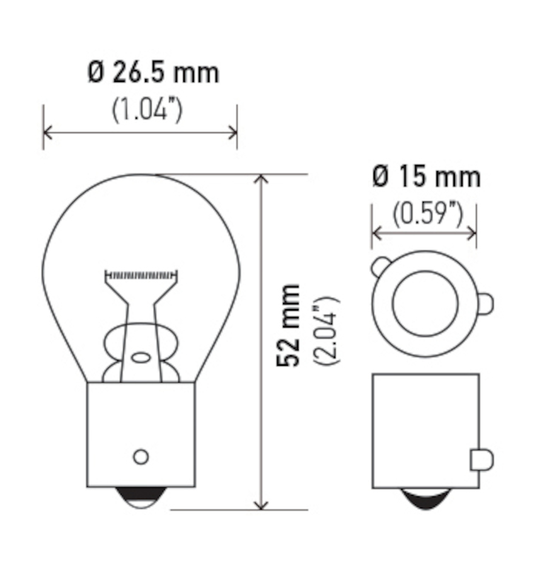 Hella Bulb 7507 12V 21W BAU15s S8 AMBER thumbnail 9