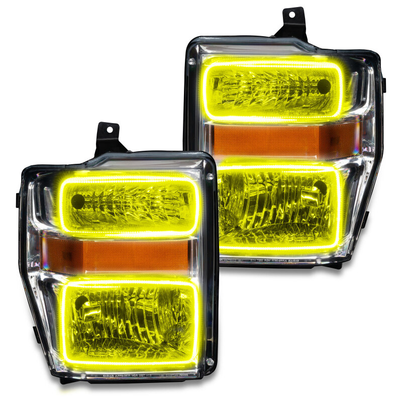 Oracle 08-10 Ford F250/350 Pre-Assembled Halo Headlights- Chrome Housing - w/o Controller thumbnail 5