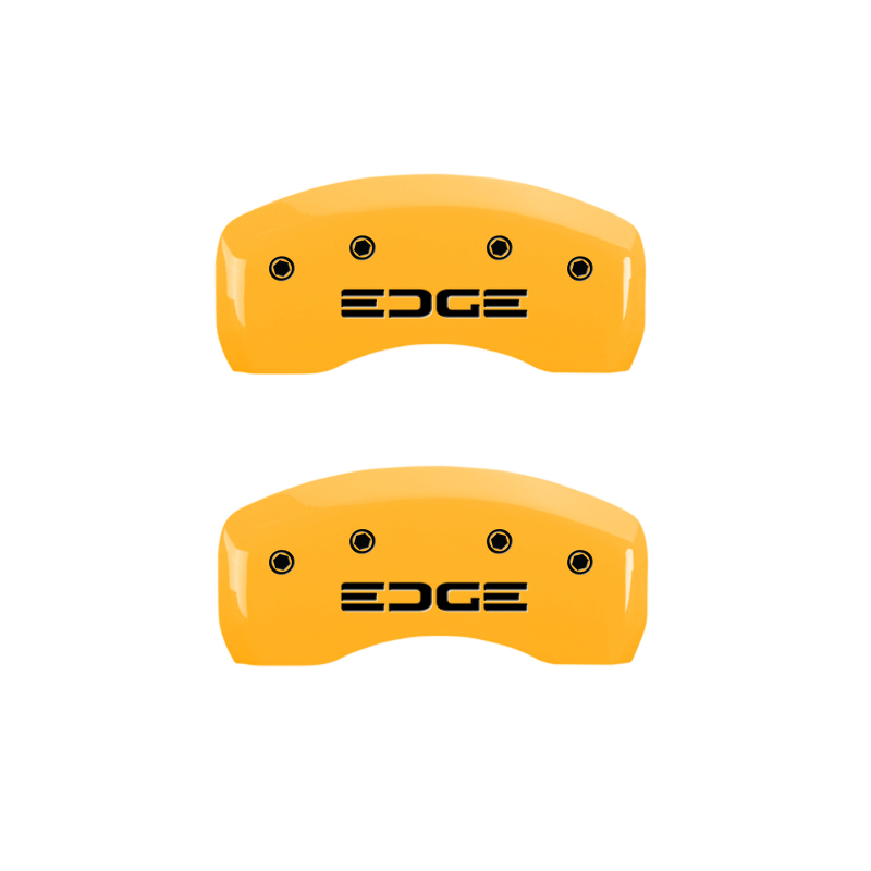 MGP 4 Caliper Covers Engraved Front & Rear Edge Yellow Finish Black Char 2008 Ford Edge thumbnail 5