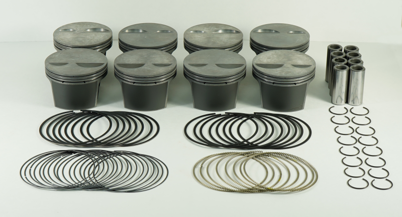 Mahle MS Piston Set SBC 315ci 3.796in Bore 3.480in Stroke 5.700in Rod .927 Pin -1cc 9.9 CR Set of 8 thumbnail 3