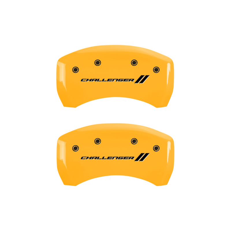 MGP 4 Caliper Covers Engraved F & R Stripes/Challenger Yellow Finish Black Char 2006 Dodge Charger thumbnail 9