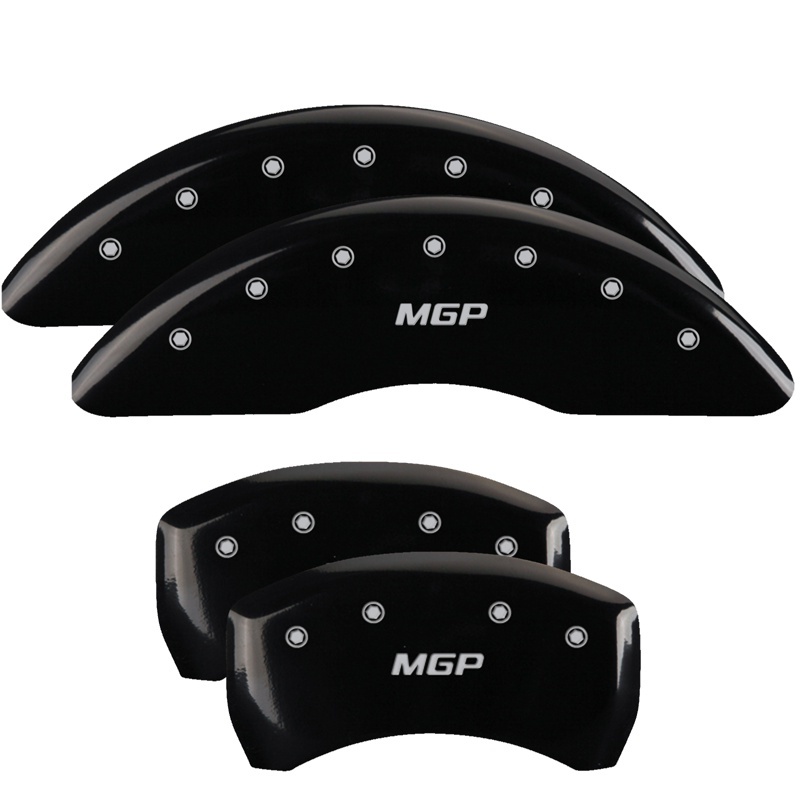 MGP 4 Caliper Covers Engraved Front & Rear MGP Black Finish Silver Char 2016 Cadillac CT6 thumbnail 6