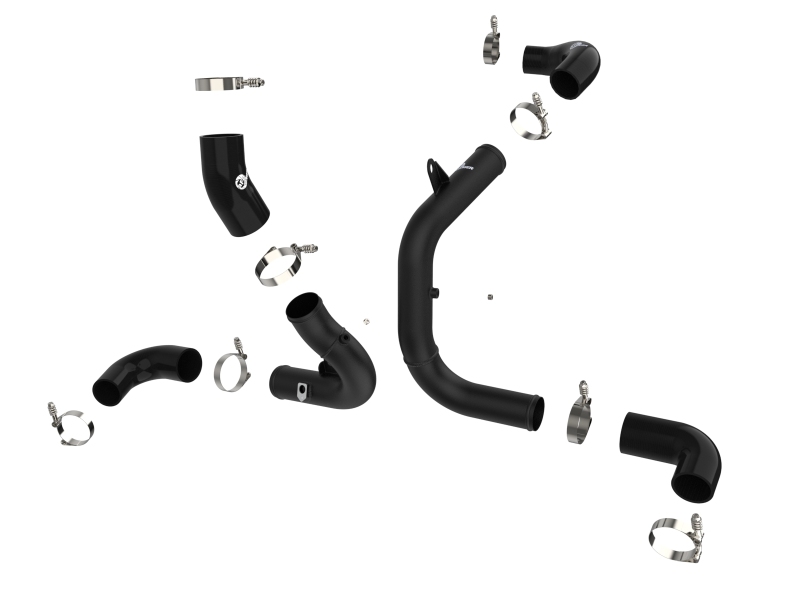 BladeRunner 3 IN Aluminum Hot and Cold Charge Pipe Kit Black