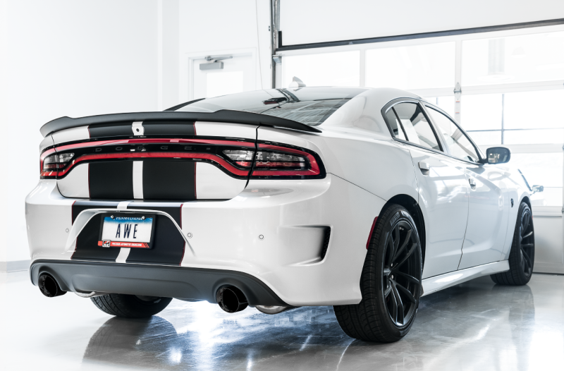 AWE Tuning 2015+ Dodge Charger 6.4L/6.2L Non-Resonated Touring Edition Exhaust - Diamond Blk Tips thumbnail 6