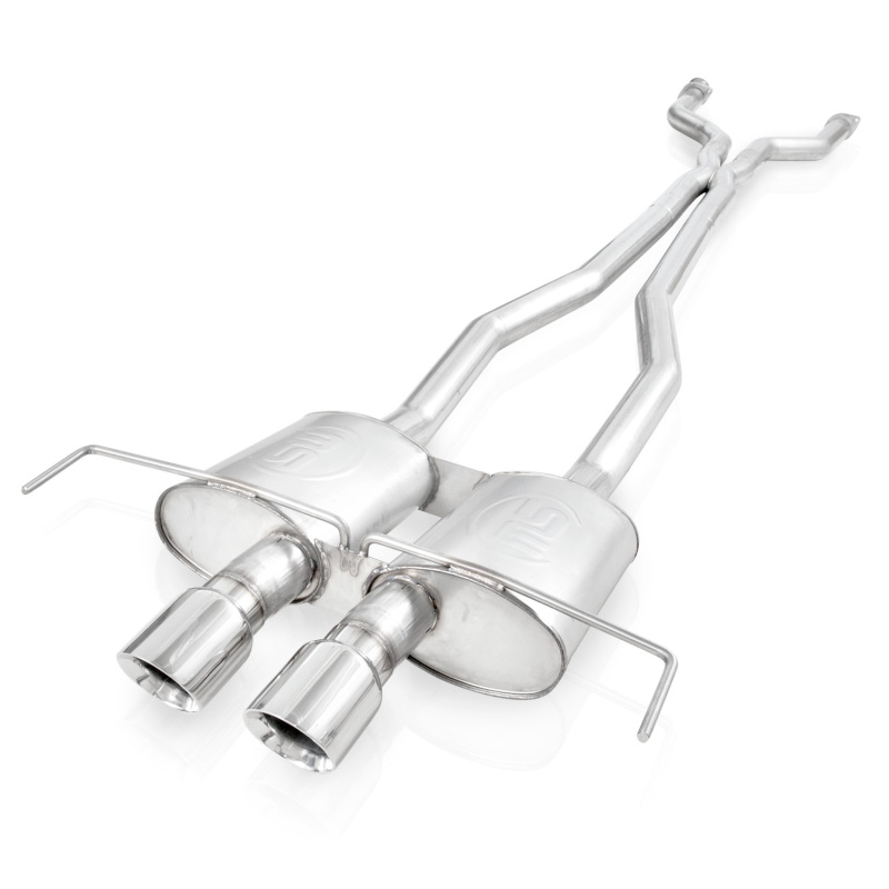 Stainless Works 2009-15 Cadillac CTS-V Coupe 3in Catback System X-Pipe Chambered Mufflers 4in Tips thumbnail 5