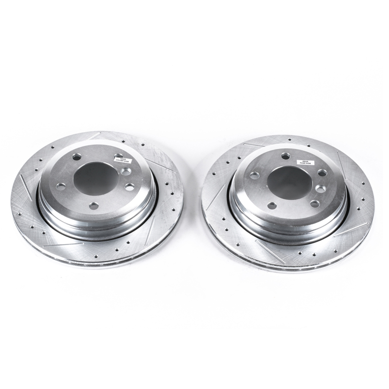 Power Stop 01-05 BMW 325xi Rear Evolution Drilled & Slotted Rotors - Pair