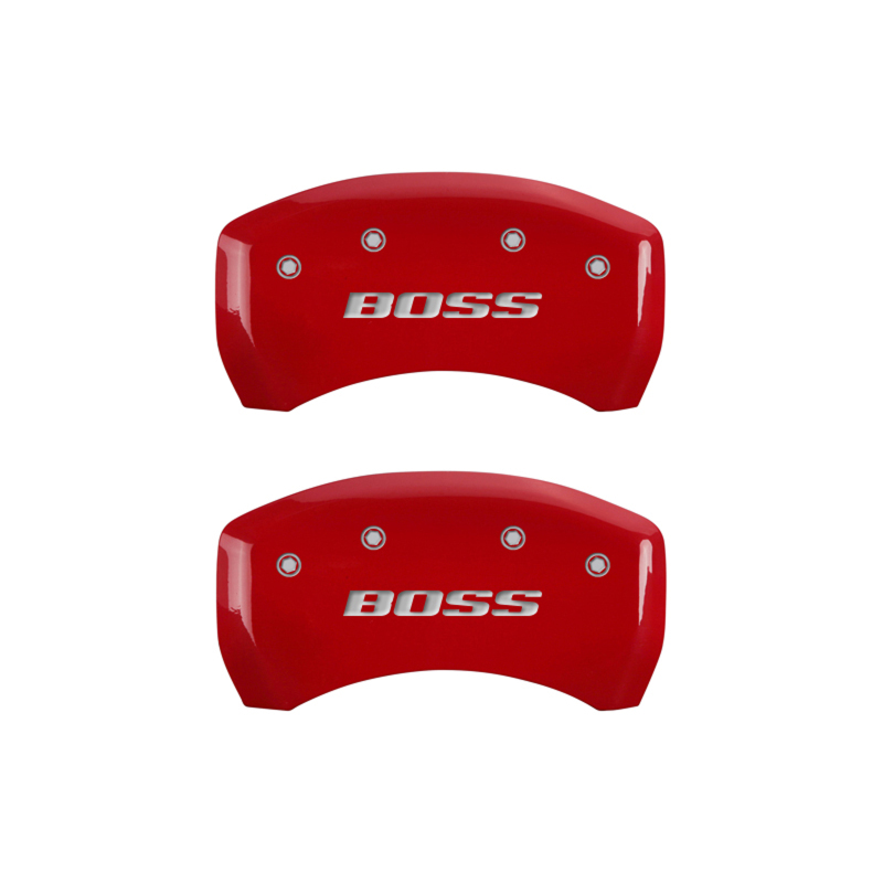 MGP 4 Caliper Covers Engraved Front & Rear MGP Red finish silver ch thumbnail 2