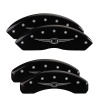 MGP 4 Caliper Covers Engraved Front & Rear Style 1/Chrysler Wing Black finish silver ch thumbnail 8