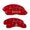 MGP 4 Caliper Covers Engraved Front Buick Engraved Rear Buick Shield Red finish silver ch thumbnail 8