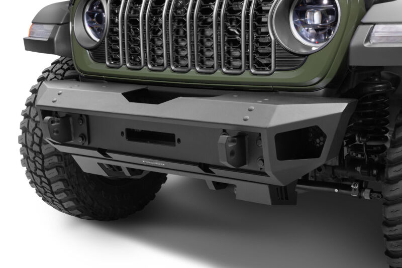 Go Rhino 18-26 Jeep Wrangler JL/JLU (Excl. LED Fog Lights) Trailline Front Stubby Bumper - Tex. Blk thumbnail 4