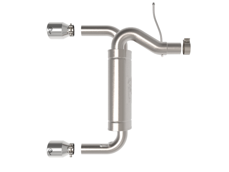 aFe Vulcan 3in 304 SS Axle-Back Exhaust 2021 Ford Bronco L4-2.3L (t)/V6-2.7L (tt) w/ Polished Tips thumbnail 8