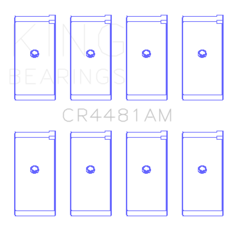 King Engine Bearings Mitsubishi 4G63/4G64 6 Bolt 1st Gen DSM (Size 0.50mm) Rod Bearing Set thumbnail 2