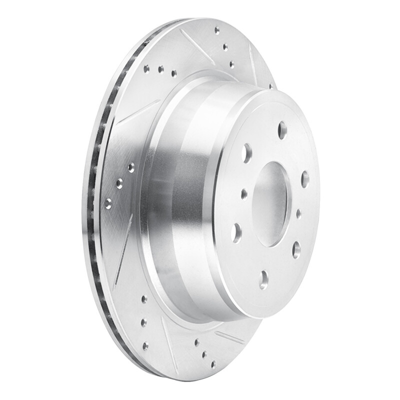 DFC 07-20 Cadillac Escalade Rear Right Drilled & Slotted Silver Brake Rotor thumbnail 2