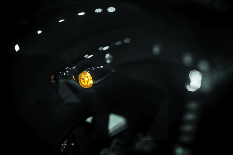 Kuryakyn Super-Bright Mini LED Bullet Lights 2504 LED, Bullet, 1.250 in. Diameter, 3.000 in. Length, Smoke Lens, Amber LED, Black, Pair thumbnail 6