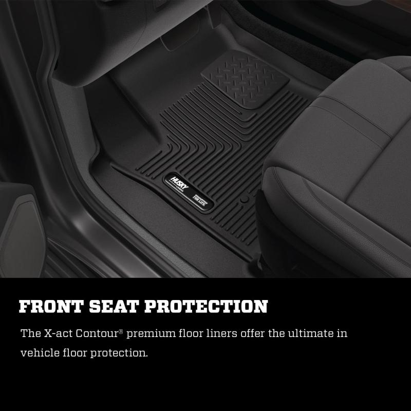 Husky Liners 14-17 Chevrolet Silverado 1500 Standard Cab X-Act Contour Black Front Floor Liners thumbnail 9