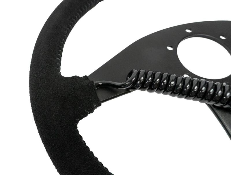 PRP Heated Flat Suede Steering Wheel - Black thumbnail 2