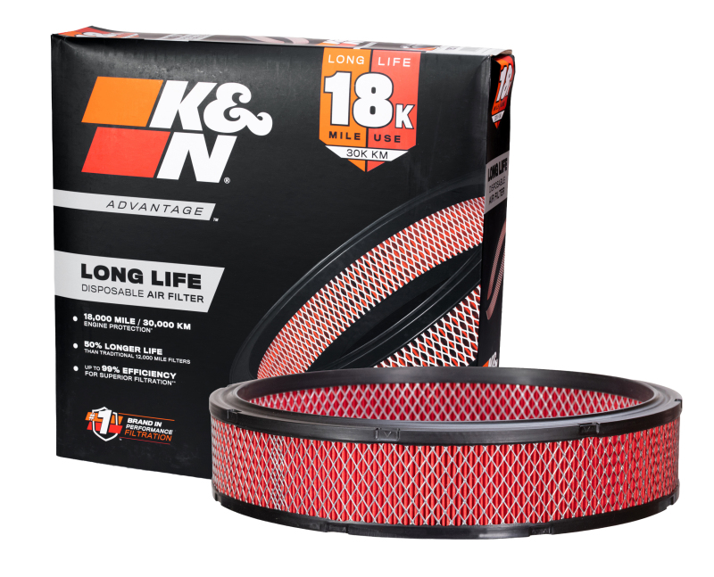 K&N Advantage Air Filter 18K Miles Ford Cars And Trucks 1968-1987 thumbnail 3