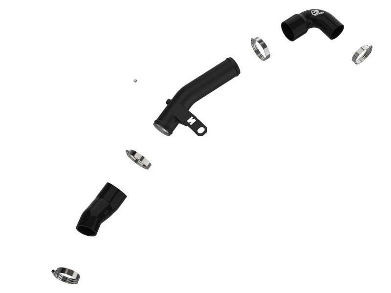 BladeRunner 2-1/2 IN Aluminum Hot Charge Pipe Black