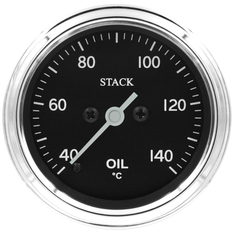 Autometer Stack 52mm 40-140 Deg C 1/8in NPTF Male Pro Stepper Motor Oil Temp Gauge - Classic