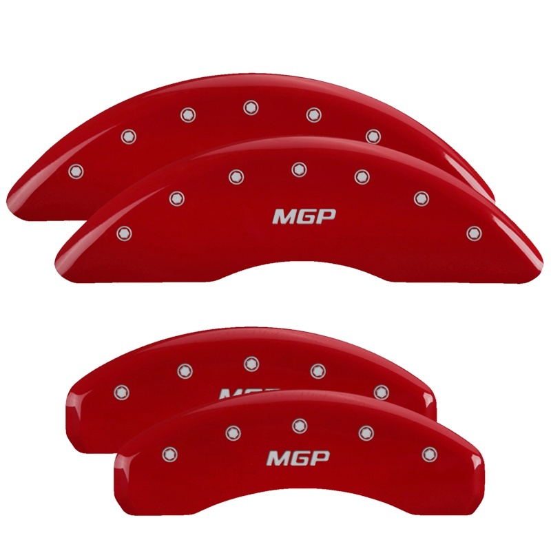 MGP 4 Caliper Covers Engraved Front & Rear MGP Red finish silver ch thumbnail 6