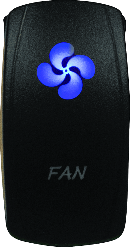 DragonFire Racing Lighted Switch Fan On/Off Blue thumbnail 2